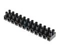 Terminal Strip, Black, 24A, 400V, Poles - 12, Pack of 5 pieces